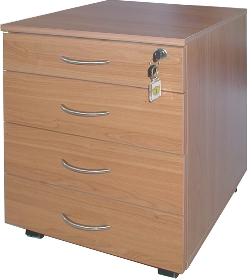 Wooden Under Desk Drawer Unit